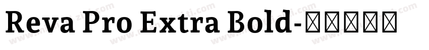 Reva Pro Extra Bold字体转换